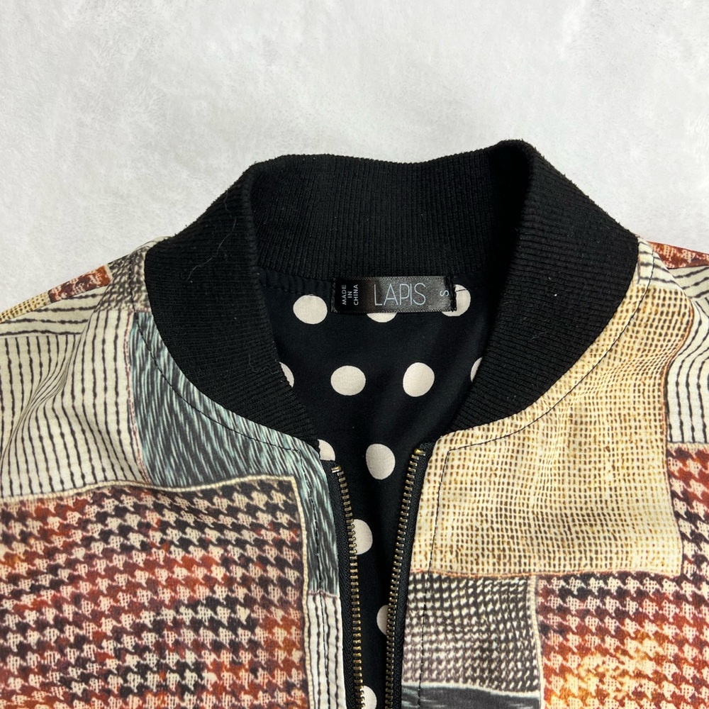 Lapis Patchwork Bomber Jacket - Multicolor Revers… - image 4
